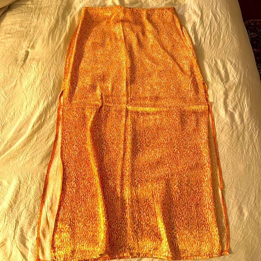 Topshop Long Maxi Skirt w/ Hi Thigh Slits